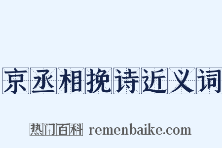 京丞相挽诗近义词是什么意思的图片